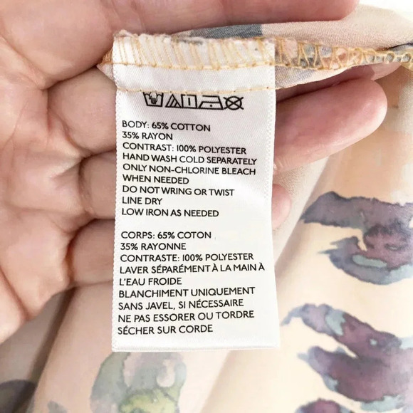 Postmark - Anthropologie Blue & White Striped Floral Top Women's Size Medium - Picture 6 of 6